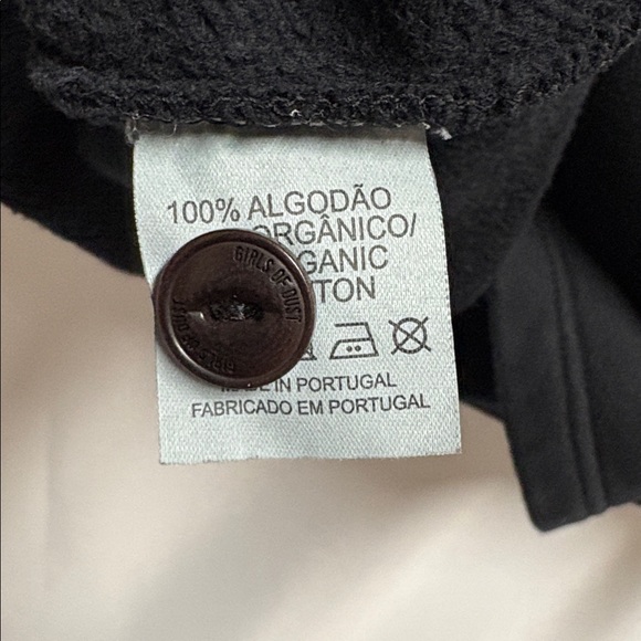 Girls of Dust Papillon Organic Cotton Fleece Sweatshirt Black Size XS NWT - Picture 7 of 7